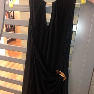 Black dress with gold design